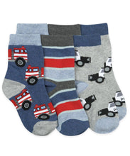 Load image into Gallery viewer, Jefferies Boys Rescue Vehicle Crew Socks - 3 Pack