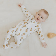 Load image into Gallery viewer, Petit Lem Baby Pear Print on Off-White Sleeper