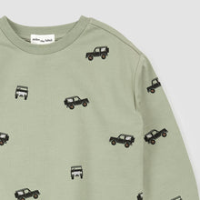 Load image into Gallery viewer, Miles the Label Boys Off Roading Print on Sage Sweatshirt