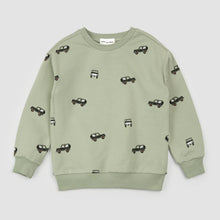 Load image into Gallery viewer, Miles the Label Boys Off Roading Print on Sage Sweatshirt