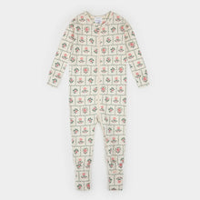 Load image into Gallery viewer, Petit Lem Baby Girls Orchard Blooms on Antique White Convertible LunaKnit Sleeper