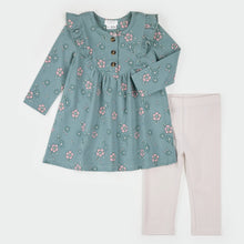 Load image into Gallery viewer, Petit Lem Firsts Baby Girls Autumn Bouquet Jersey Dress Set