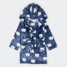 Load image into Gallery viewer, Petit Lem Polar Bear Print on Fog Plush Robe