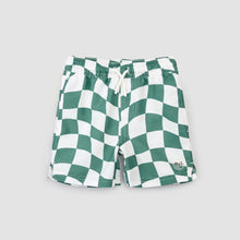 Load image into Gallery viewer, Miles the Label Boys Turquoise Checkerboard Swim Trunks