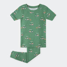 Load image into Gallery viewer, Petit Lem Golf Carts Print on Spruce PJ Set