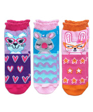 Load image into Gallery viewer, Jefferies Girls Cute Animal Crew Socks - 3 Pack