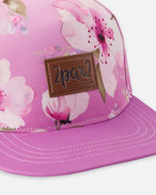 Load image into Gallery viewer, deux par deux Girls Printed Cap - Purple Flower