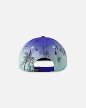 Load image into Gallery viewer, deux par deux Boys Printed Cap - Blue Beach