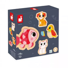Load image into Gallery viewer, Janod 4 Progressive Puzzles - Pets