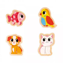Load image into Gallery viewer, Janod 4 Progressive Puzzles - Pets