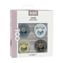 Load image into Gallery viewer, BIBS Natural Rubber Pacifier 4 Pack