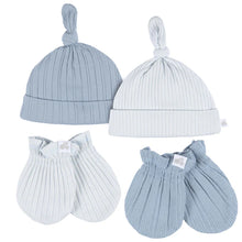 Load image into Gallery viewer, Just Born 4pc Hat & Mitten Set - 0-6M