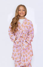 Load image into Gallery viewer, Preppy Goose Girls Plush Lavender Teddy Loungewear Robe