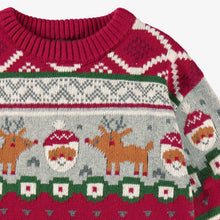 Load image into Gallery viewer, Souris Mini Baby Festive Knit Sweater - Red