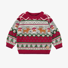 Load image into Gallery viewer, Souris Mini Baby Festive Knit Sweater - Red