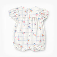 Load image into Gallery viewer, Souris Mini Baby Girls Floral & Check Romper - White