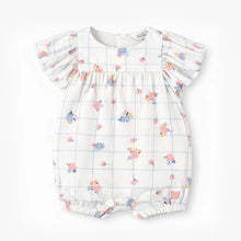 Load image into Gallery viewer, Souris Mini Baby Girls Floral & Check Romper - White
