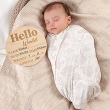 Load image into Gallery viewer, Just Born by Gerber Baby Birth Announcement Board - WOOD