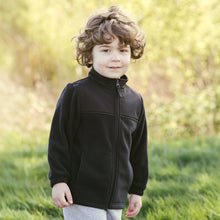 Load image into Gallery viewer, Jan & Jul Fleece Collared Jacket - Black