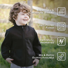 Load image into Gallery viewer, Jan & Jul Fleece Collared Jacket - Black