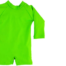 Load image into Gallery viewer, Current Tyed "Green Gecko" Solid Ribbed Sunsuit