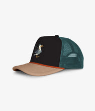 Load image into Gallery viewer, Headster Kids Captain Seagull Trucker Hat - Black