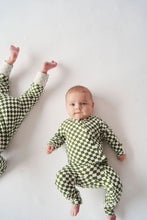 Load image into Gallery viewer, Bambi & Birdie Baby Zipper Sleeper - Green Check
