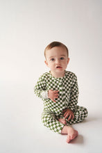 Load image into Gallery viewer, Bambi & Birdie Baby Zipper Sleeper - Green Check