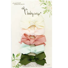 Load image into Gallery viewer, Baby Wisp Chelsea Bow Clips - 5 PK