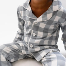 Load image into Gallery viewer, Belan.J Kids Classic Long Sleeve PJ Set - Denim Plaid