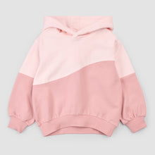 Load image into Gallery viewer, Miles the Label Girls Pink Colourblock Hooded Sweatshirt