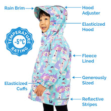Load image into Gallery viewer, Jan & Jul Kids Fleece Lined Cozy-Dry Rain Jacket