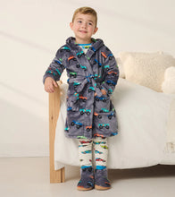 Load image into Gallery viewer, Hatley Boys Fuzzy Fleece Slippers - Monster Trucks