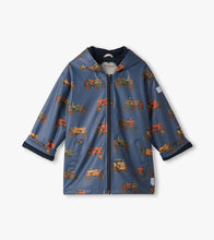 Load image into Gallery viewer, Hatley Boys Landscape Tractors Zip-UP Rain Jacket
