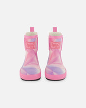Load image into Gallery viewer, deux par deux Girls Short Rain Boots - Printed Foil Pastel
