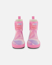 Load image into Gallery viewer, deux par deux Girls Short Rain Boots - Printed Foil Pastel
