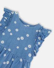 Load image into Gallery viewer, deux par deux Girls Floral Chambray Dress
