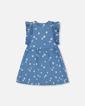 Load image into Gallery viewer, deux par deux Girls Floral Chambray Dress
