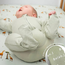 Load image into Gallery viewer, Belan.J Baby Footed Zipper Sleeper - Sage