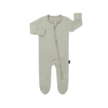 Load image into Gallery viewer, Belan.J Baby Footed Zipper Sleeper - Sage