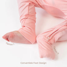 Load image into Gallery viewer, Belan.J Footless Sleeper with Fold-Over Cuffs - Crystal Rose