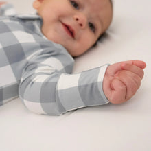 Load image into Gallery viewer, Belan.J Baby Footless Zipper Sleeper - Denim Plaid