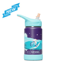 Load image into Gallery viewer, EcoVessel Frost - 12 oz Insulated Stainless Steel Water Bottle with Straw
