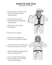 Load image into Gallery viewer, deux par deux Baby Girls One Piece Baby Hooded Snowsuit - Printed Vintage Flowers Designed For Car Seat