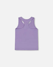 Load image into Gallery viewer, deux par deux Girls Organic Cotton Racerback Tank Top - Floral Mauve