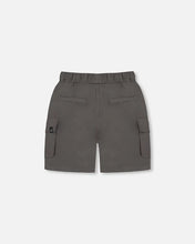Load image into Gallery viewer, deux par deux Boys Parachute Cargo Pocket Shorts - Dark Grey