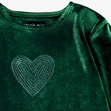 Load image into Gallery viewer, Souris Mini Girls Velvet Dress - Green