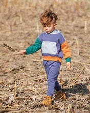 Load image into Gallery viewer, deux par deux Boys Fleece Sweatpants With Articulated Knees - True Navy