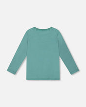 Load image into Gallery viewer, deux par deux Boys Long Sleeve Cotton Jersey Outdoors Tee Shirt - Sage Green