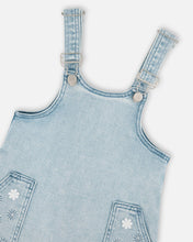 Load image into Gallery viewer, deux par deux Girls Light Blue Denim Overall Dress